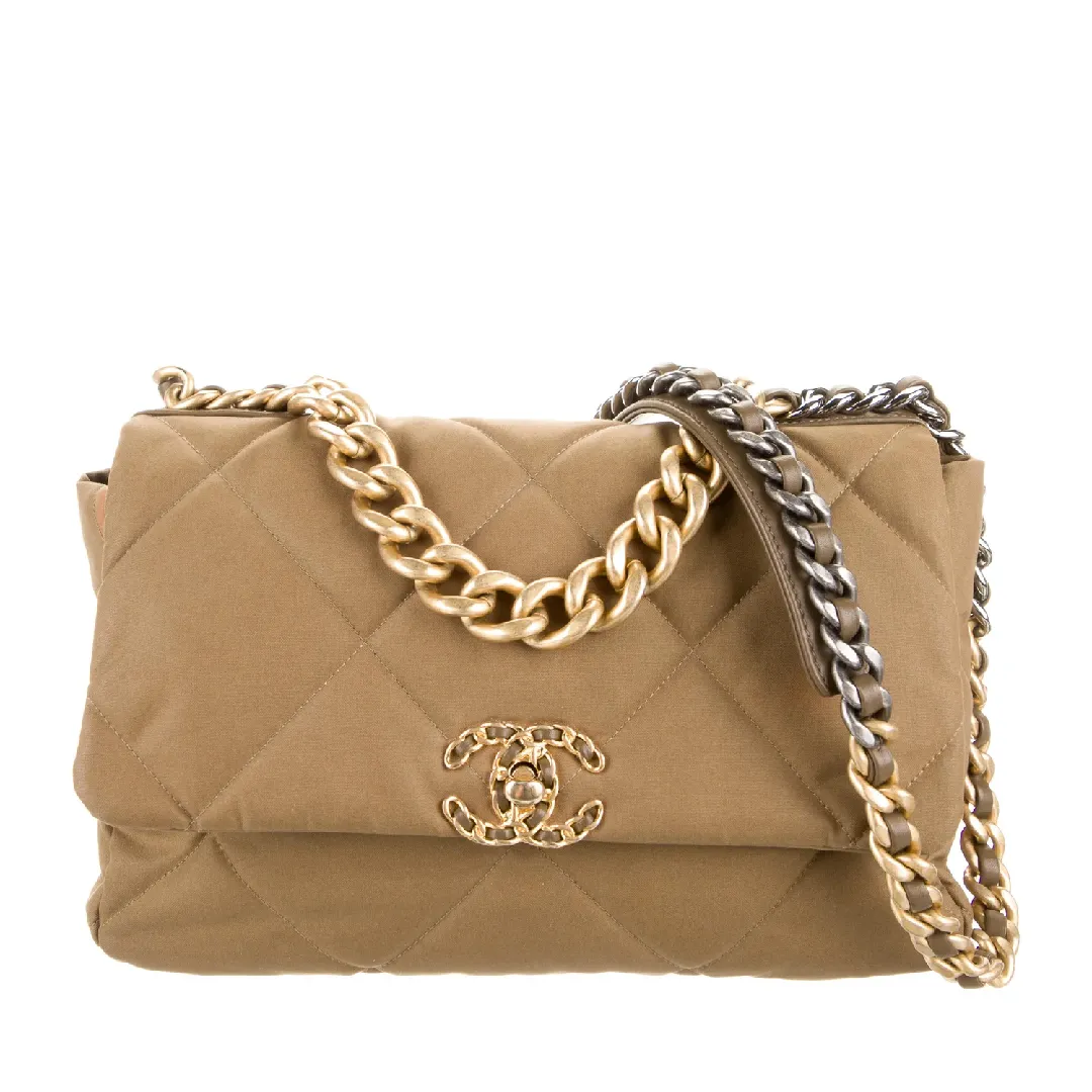 Large Canvas 19 Flap Bag