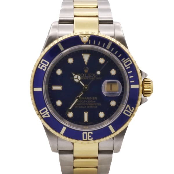 Rolex Submariner, 40mm, 18k Yellow Gold and Stainless Steel, Blue Dial, 16613