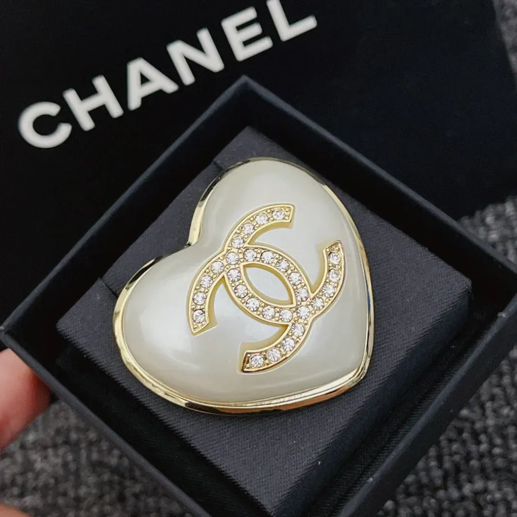 CC Heart brooch