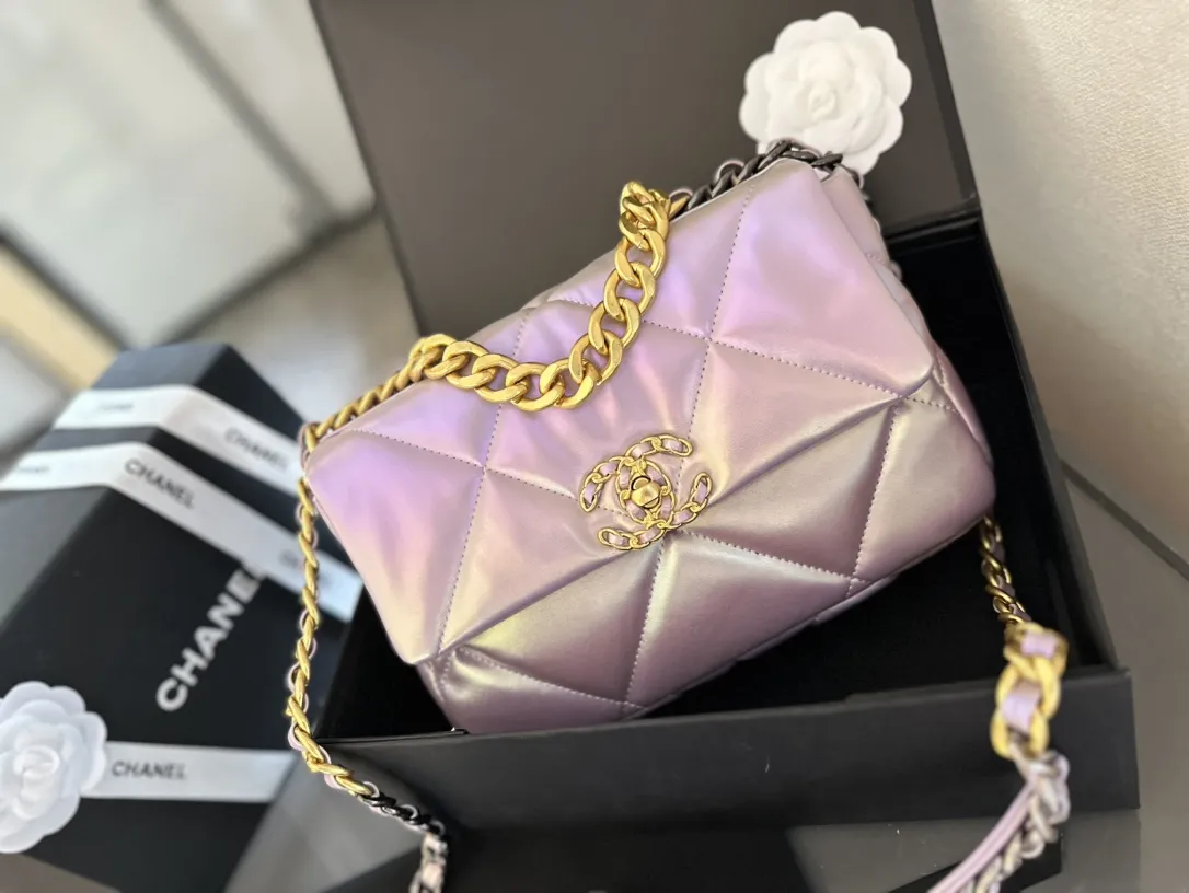 CLASSIC FLAP Small Medium Bag Silver Gold Reverse Hardw