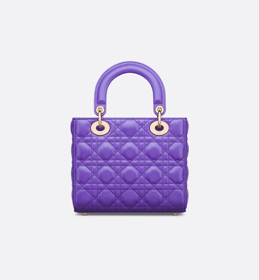 Small Lady Dior My ABCDior Bag-Purple Cannage Lambskin