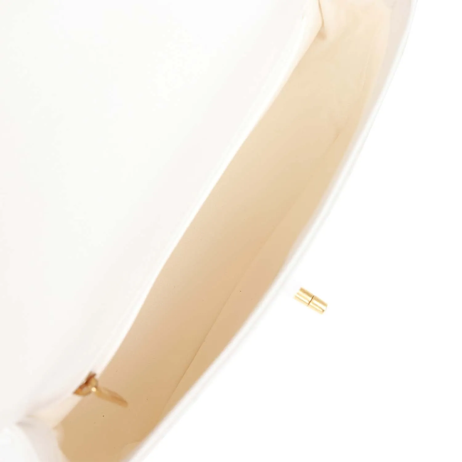 Medium Sweetheart Crush Flap Bag White Caviar Antique Gold Hardware