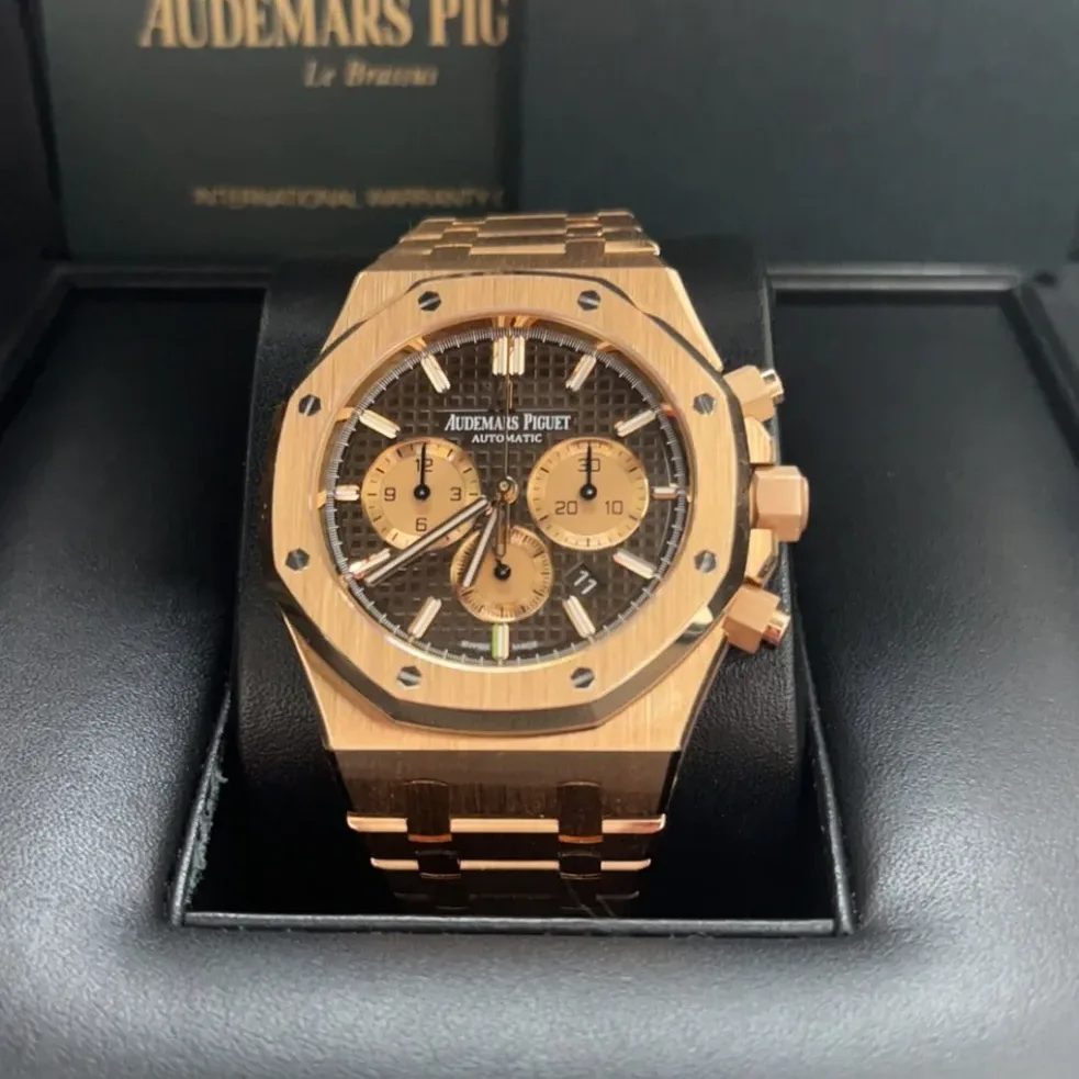 ROYAL OAK Pink Gold Brown Dial CHRONOGRAPH 41mm