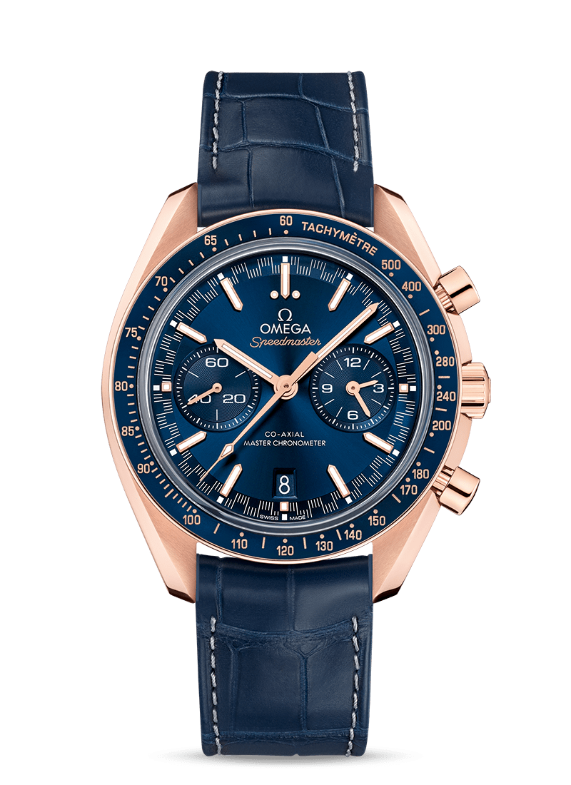 Speedmaster RACING Sedna™ gold Blue 44.25mm