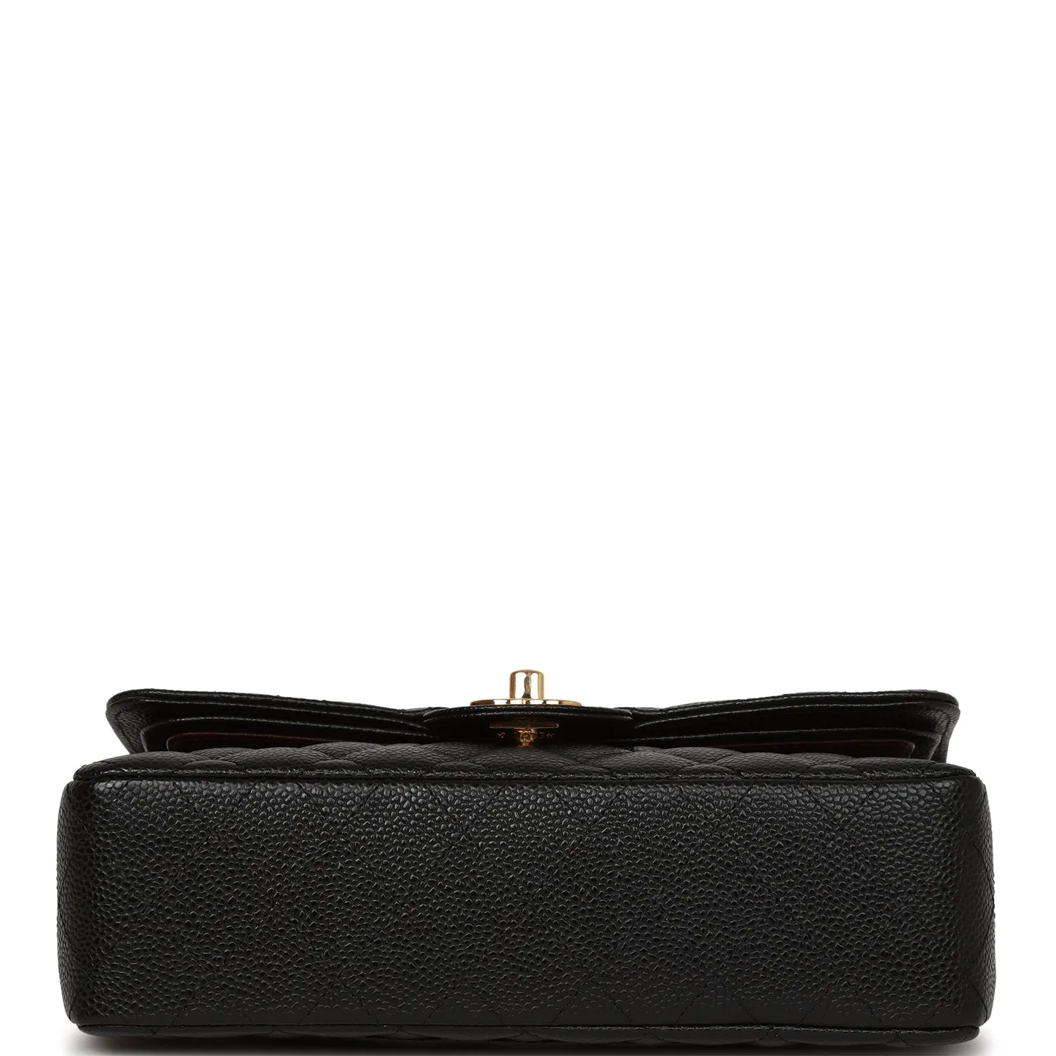 Small Classic Double Flap Bag Black Caviar Gold Hardware
