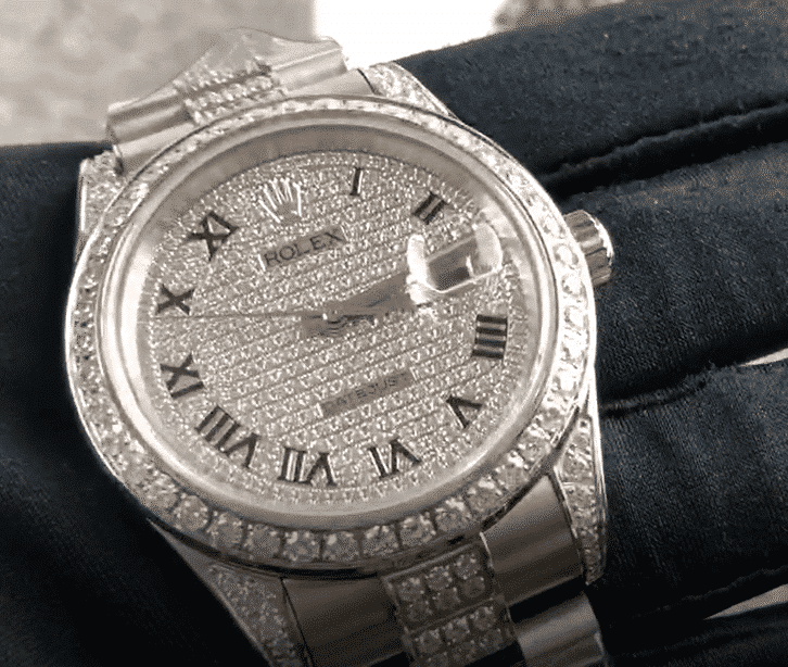 Rolex Datejust 116622 White Gold Diamond Dial Iced Out Replica