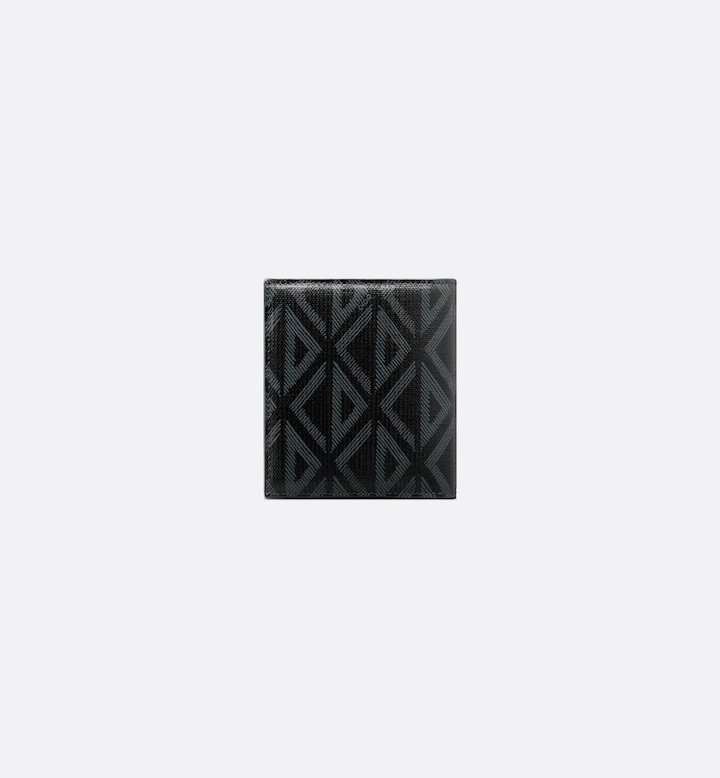 Compact Vertical Wallet Black CD Diamond Canvas