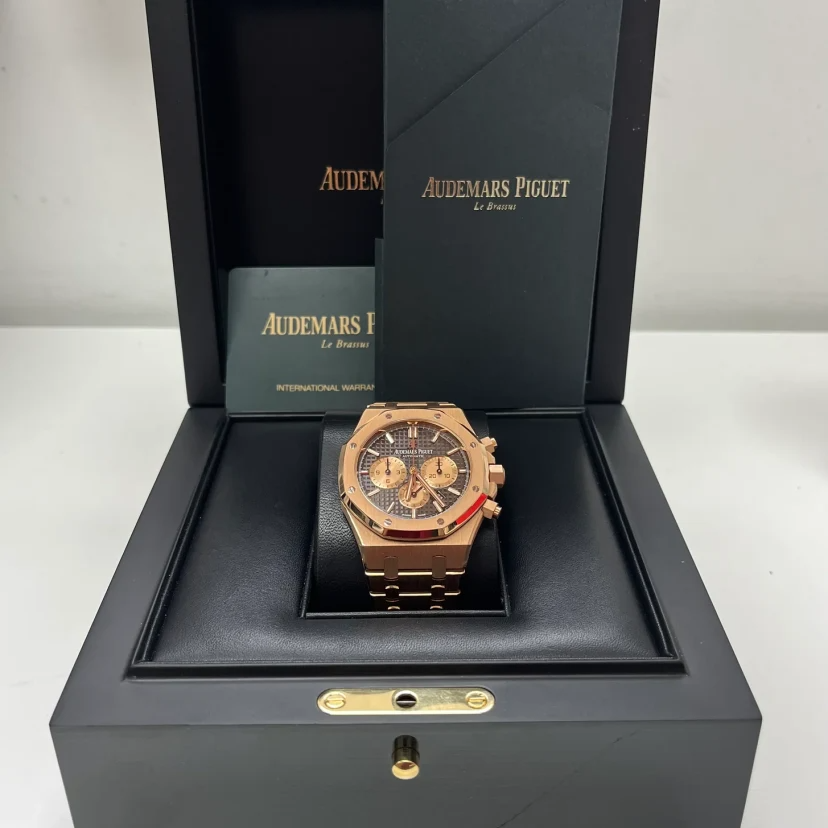ROYAL OAK Pink Gold Brown Dial CHRONOGRAPH 41mm