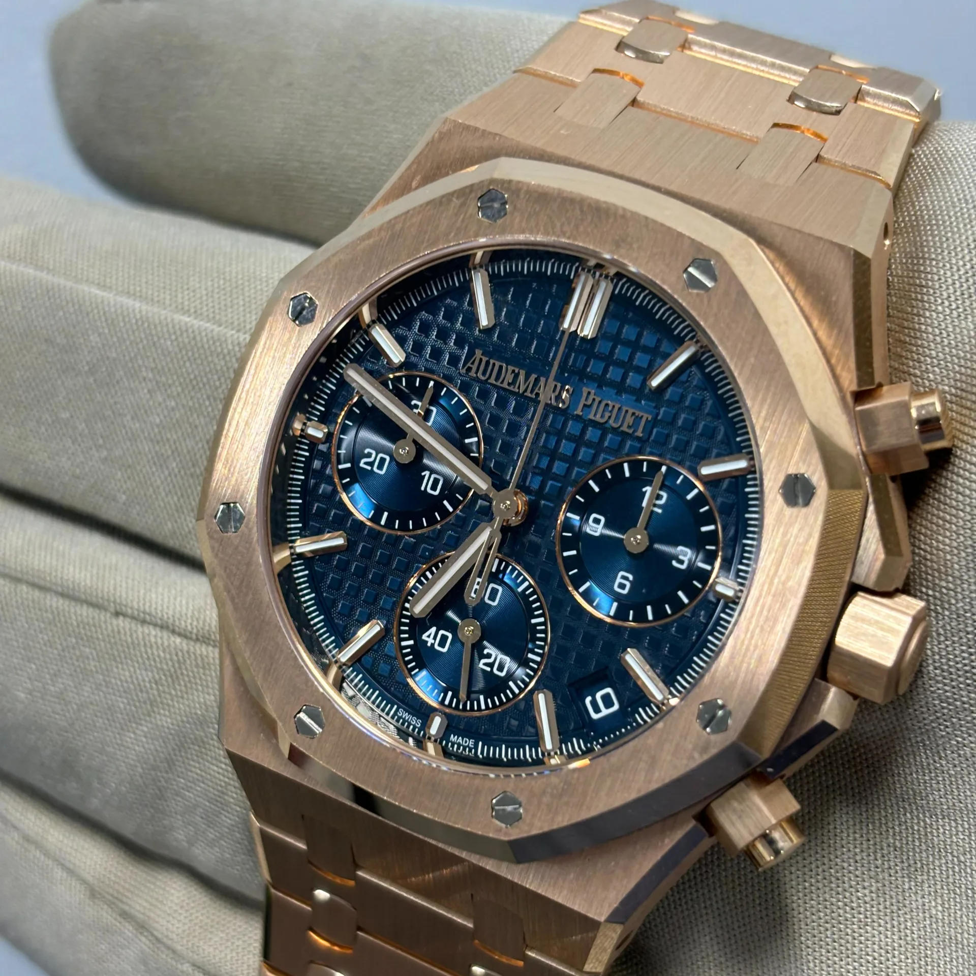 ROYAL OAK Pink Gold “Bleu nuit nuage 50” Dial CHRONOGRAPH 41mm