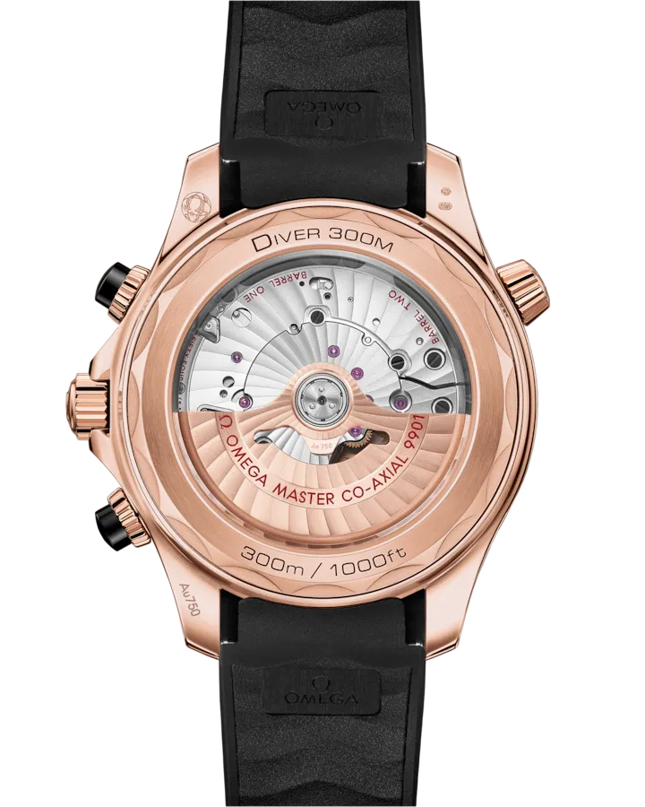 SEAMASTERDIVER 300M44 MM, SEDNA GOLD ON RUBBER STRAP