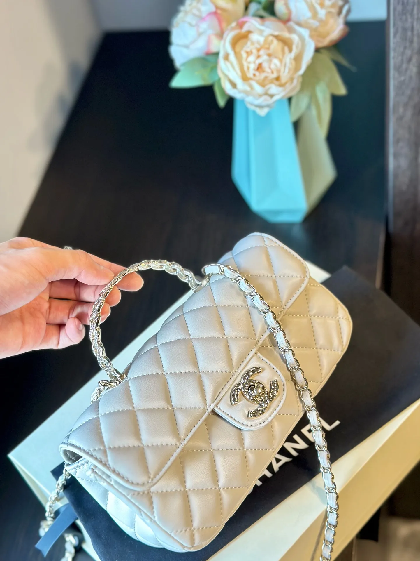 Lambskin Quilted Mini Rectangular Flap Bag