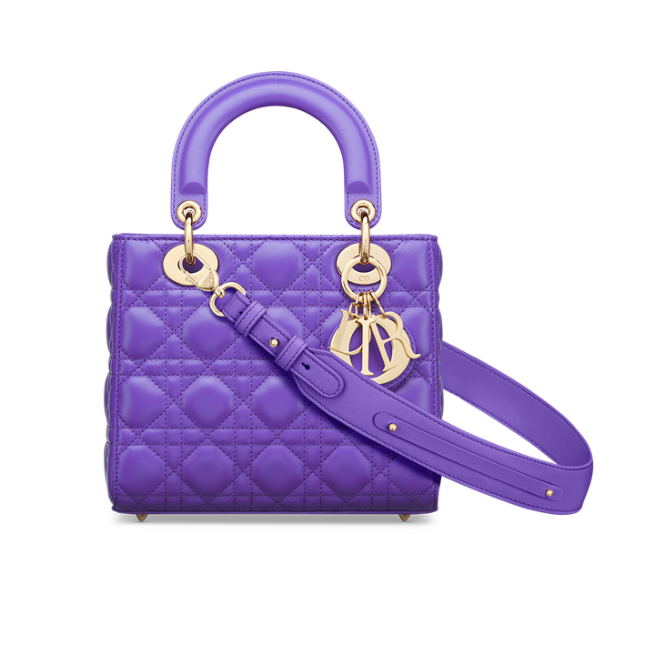 Small Lady Dior My ABCDior Bag-Purple Cannage Lambskin