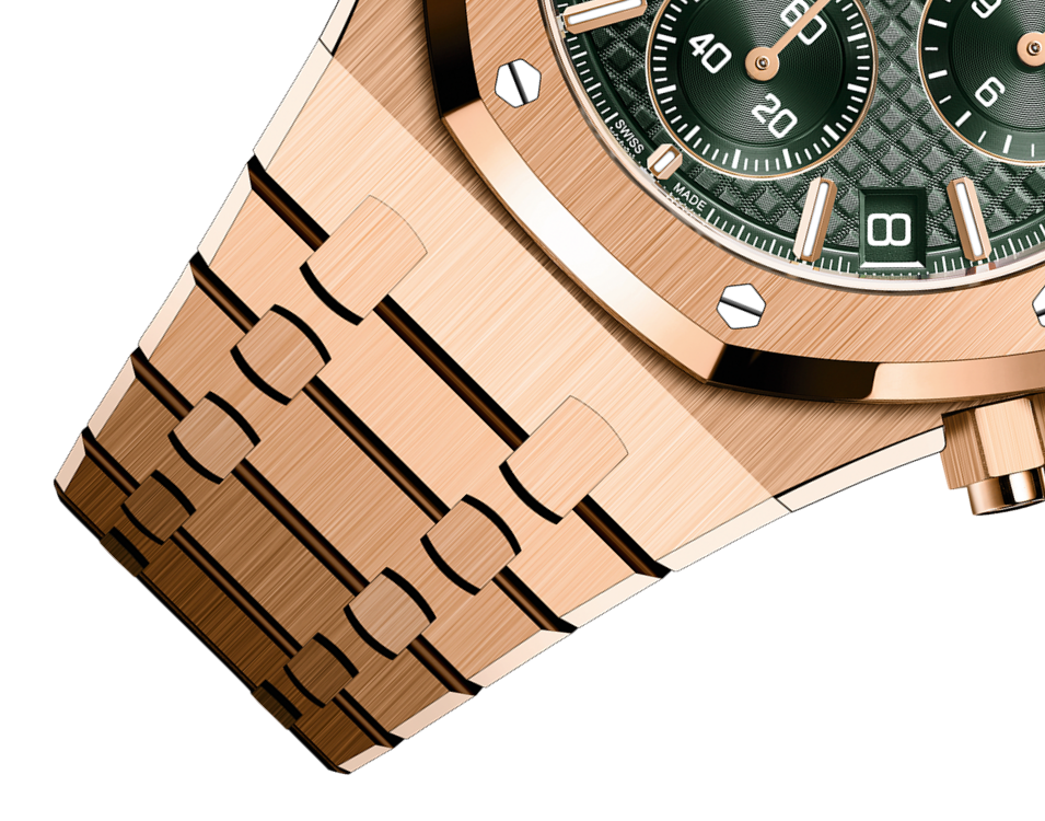 ROYAL OAK Pink Gold Khaki Green Dial CHRONOGRAPH 41mm