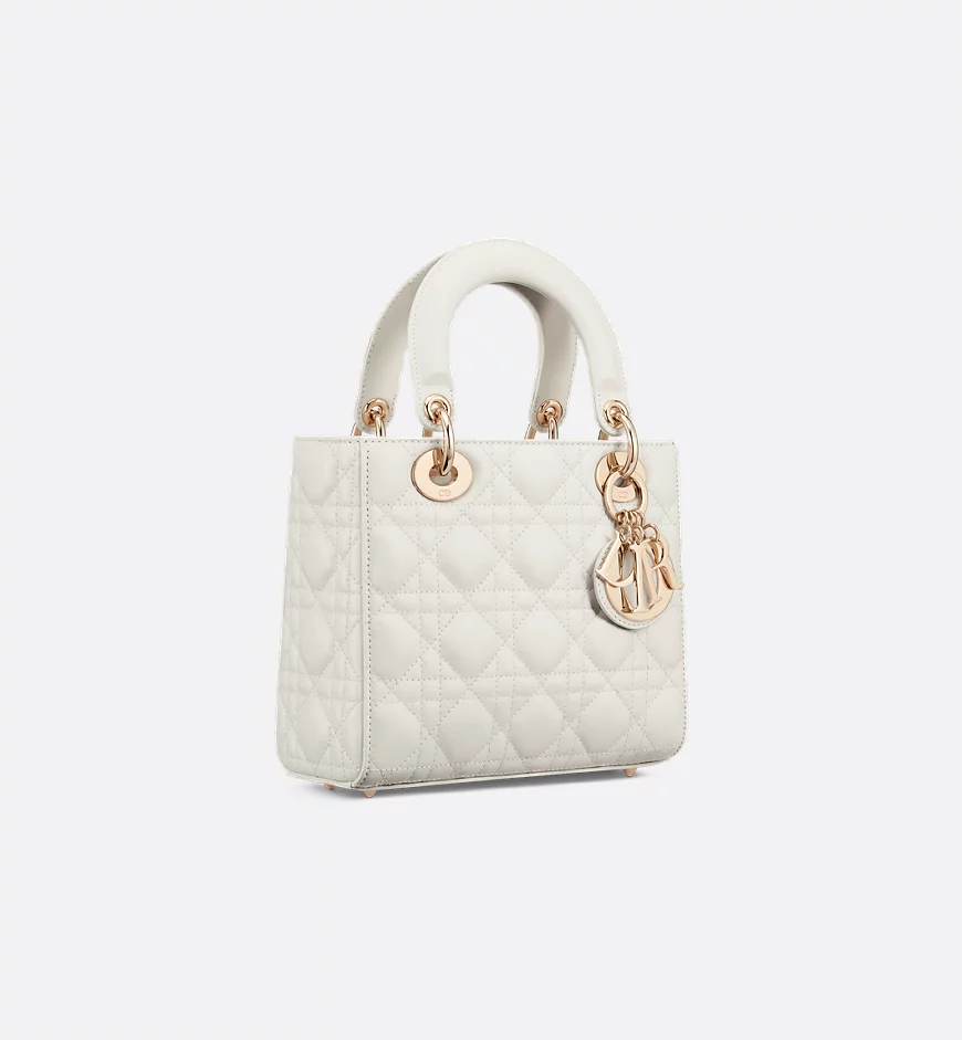 Small Lady Dior My ABCDior Bag-Latte Cannage Lambskin