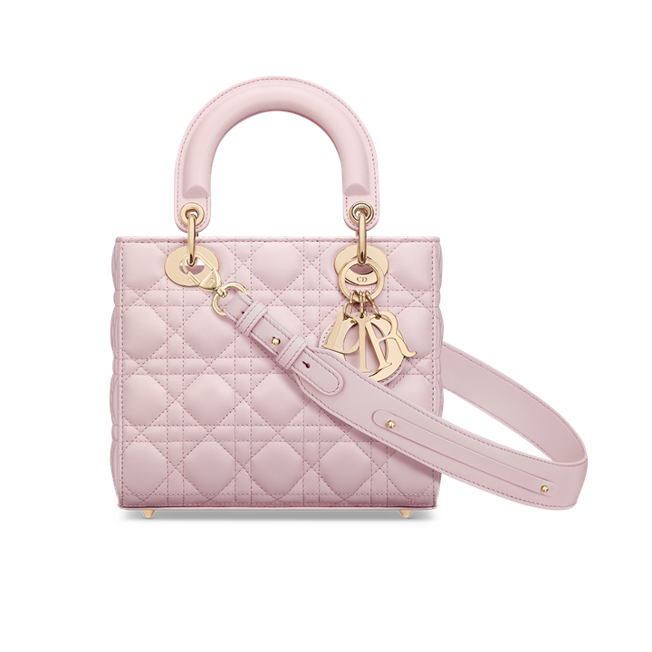 Small Lady Dior My ABCDior Bag-Pale Pink Cannage Lambskin