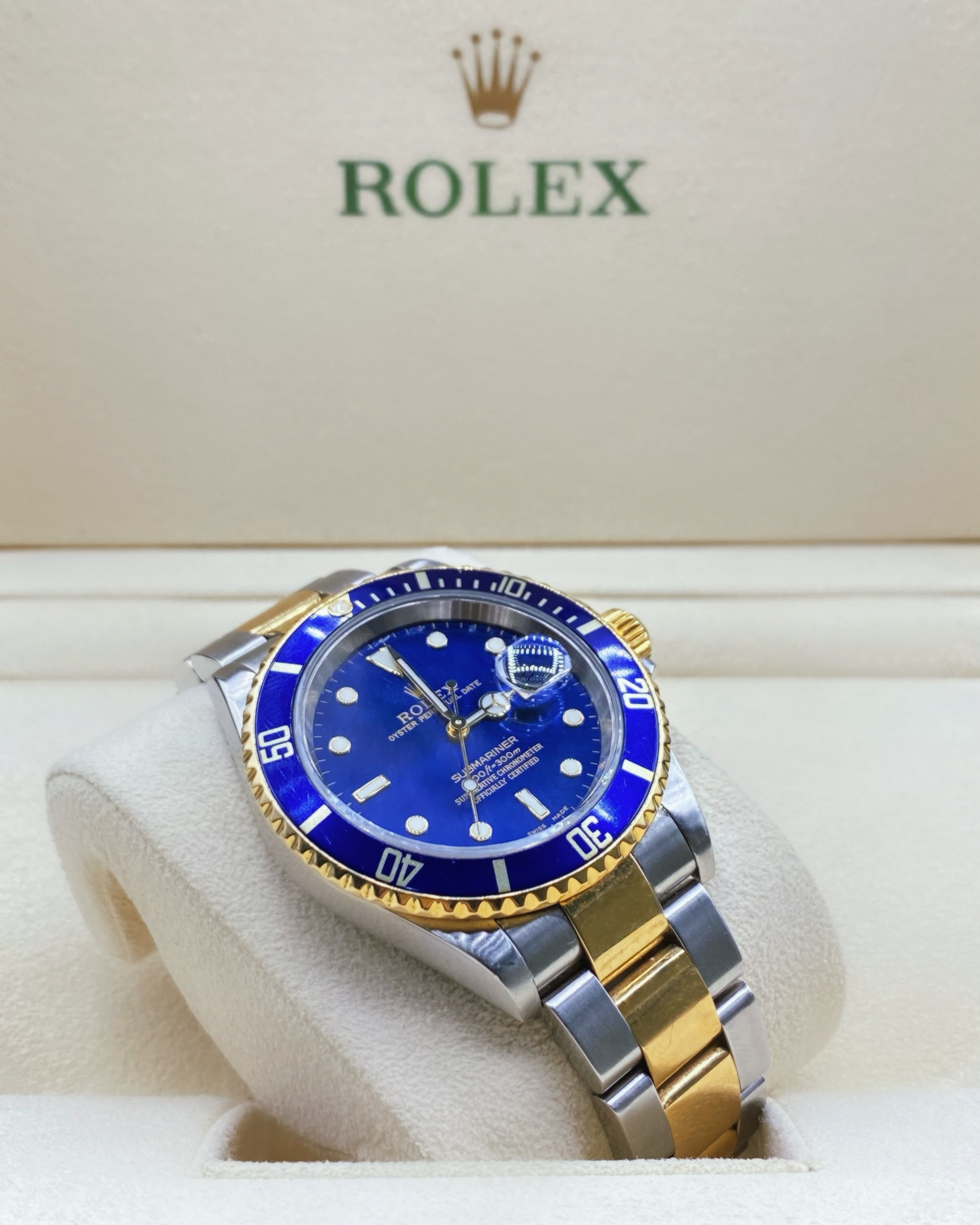 Rolex Submariner, Two-Tone, Blue Bezel and Dial 16613