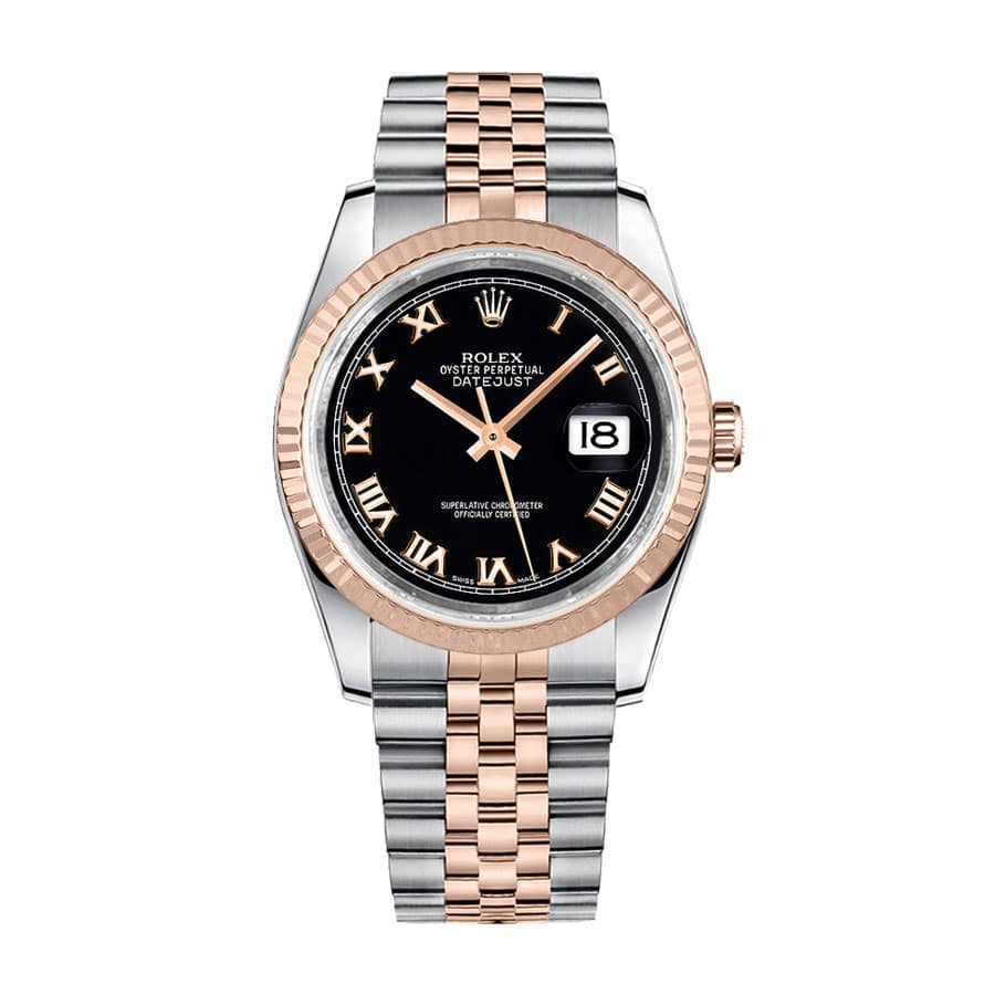Rolex Datejust Black Roman Replica
