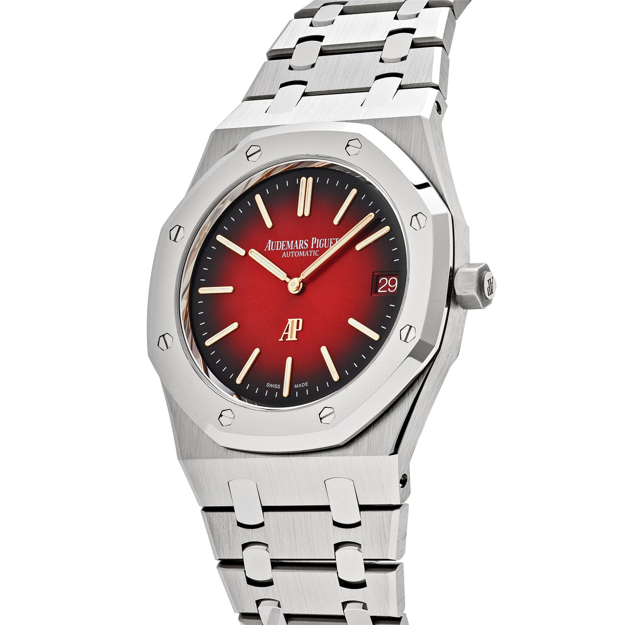 ROYAL OAK “JUMBO” EXTRA-THIN Smoked Burgundy Dial 39mm