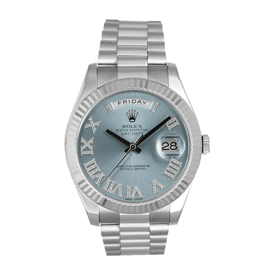Rolex Day-Date Ice Blue Roman Diamond Dial Replica