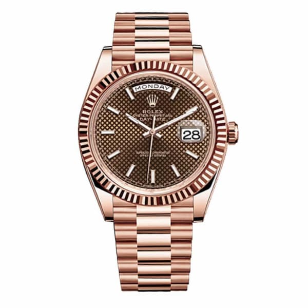 Rolex Day-Date 40 Presidential Chocolate Dial 18kt Everose Gold Automatic Men's Watch 228235-0006