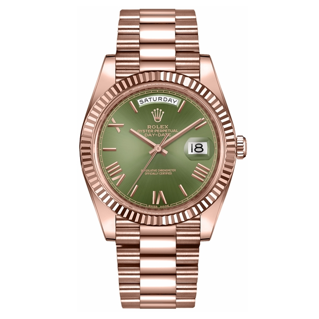 Rolex Day-Date 40 Green Dial Rose Gold Watch 228235