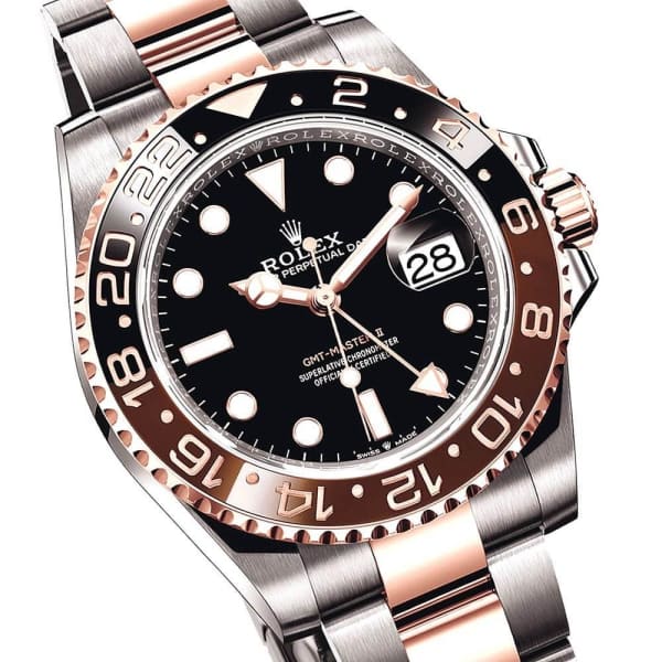 Rolex GMT-Master II Root Beer Two Tone Black Dial Ref 126711chnr-0002