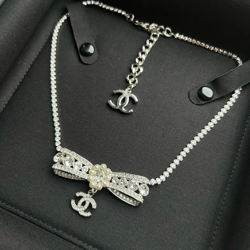 Crystal Bow Necklace Choker 23-24FW