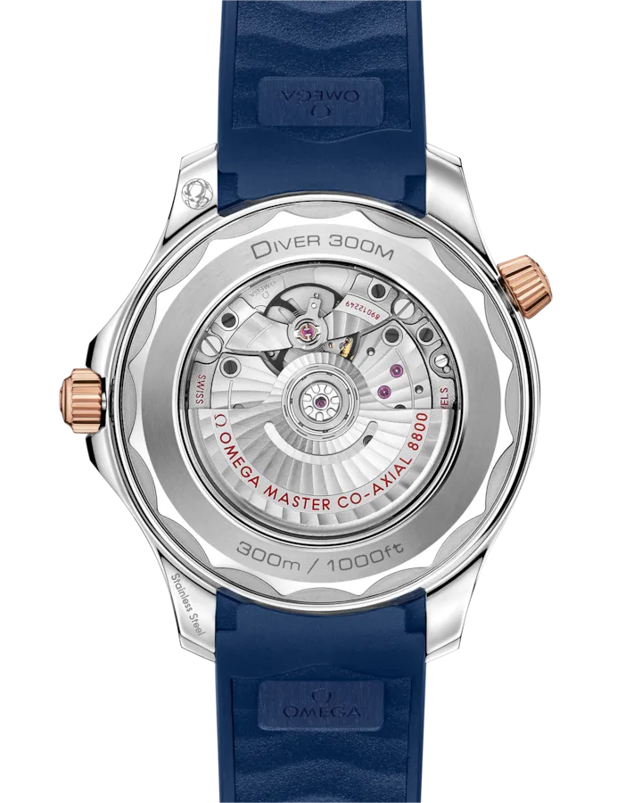 SEAMASTERDIVER 300M42 MM, STEEL ? SEDNA GOLD ON RUBBER STRAP