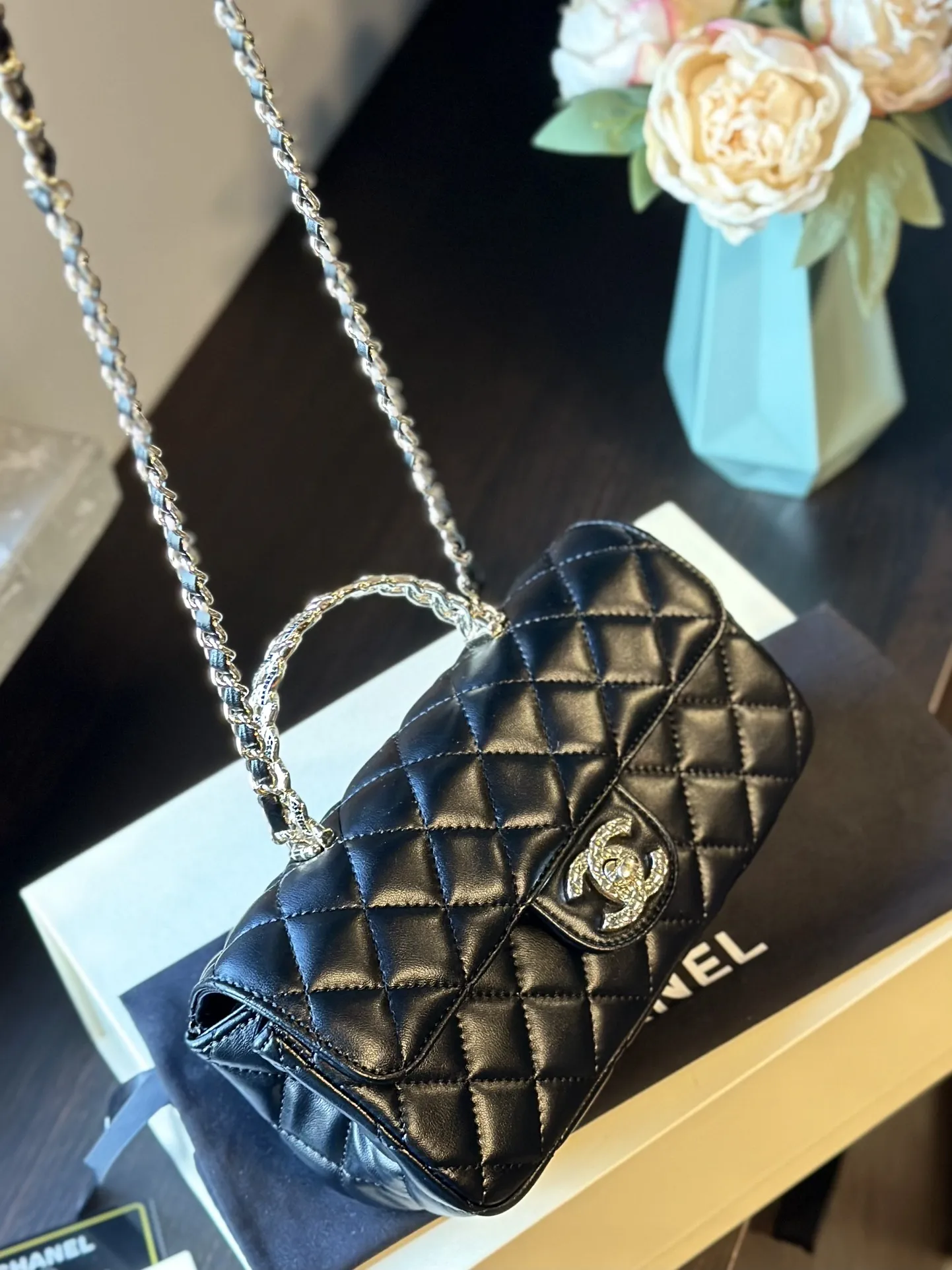 Lambskin Quilted Mini Rectangular Flap Bag