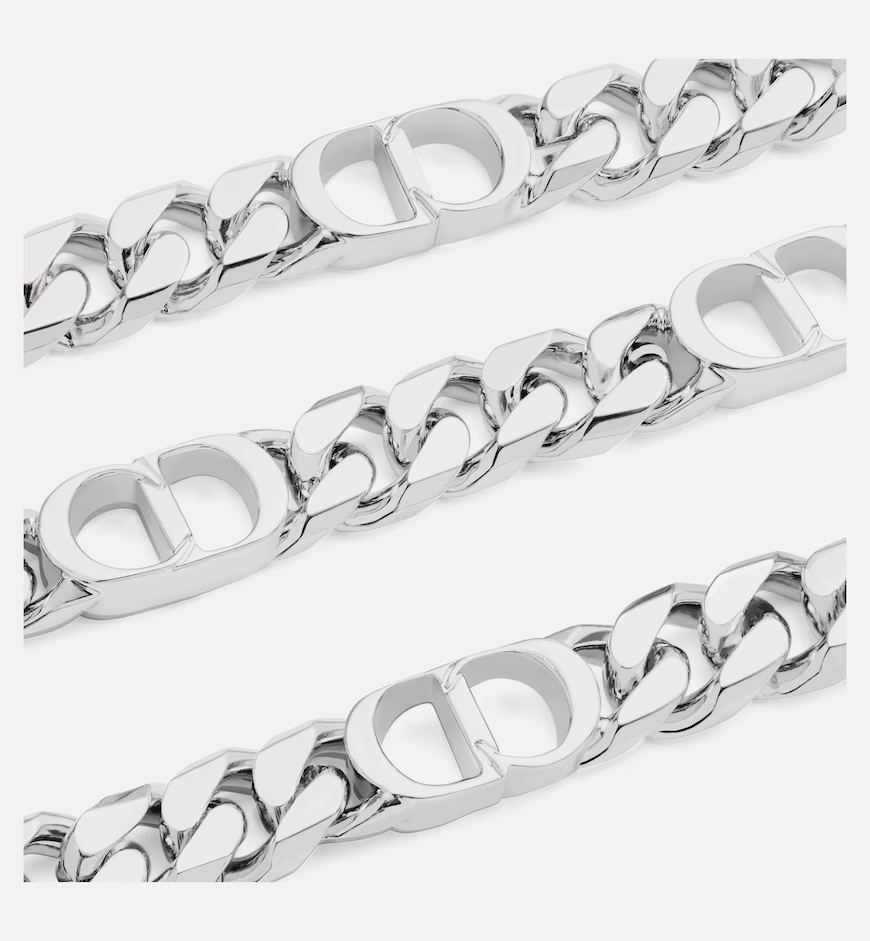 CD Icon Thin Chain Link Necklace