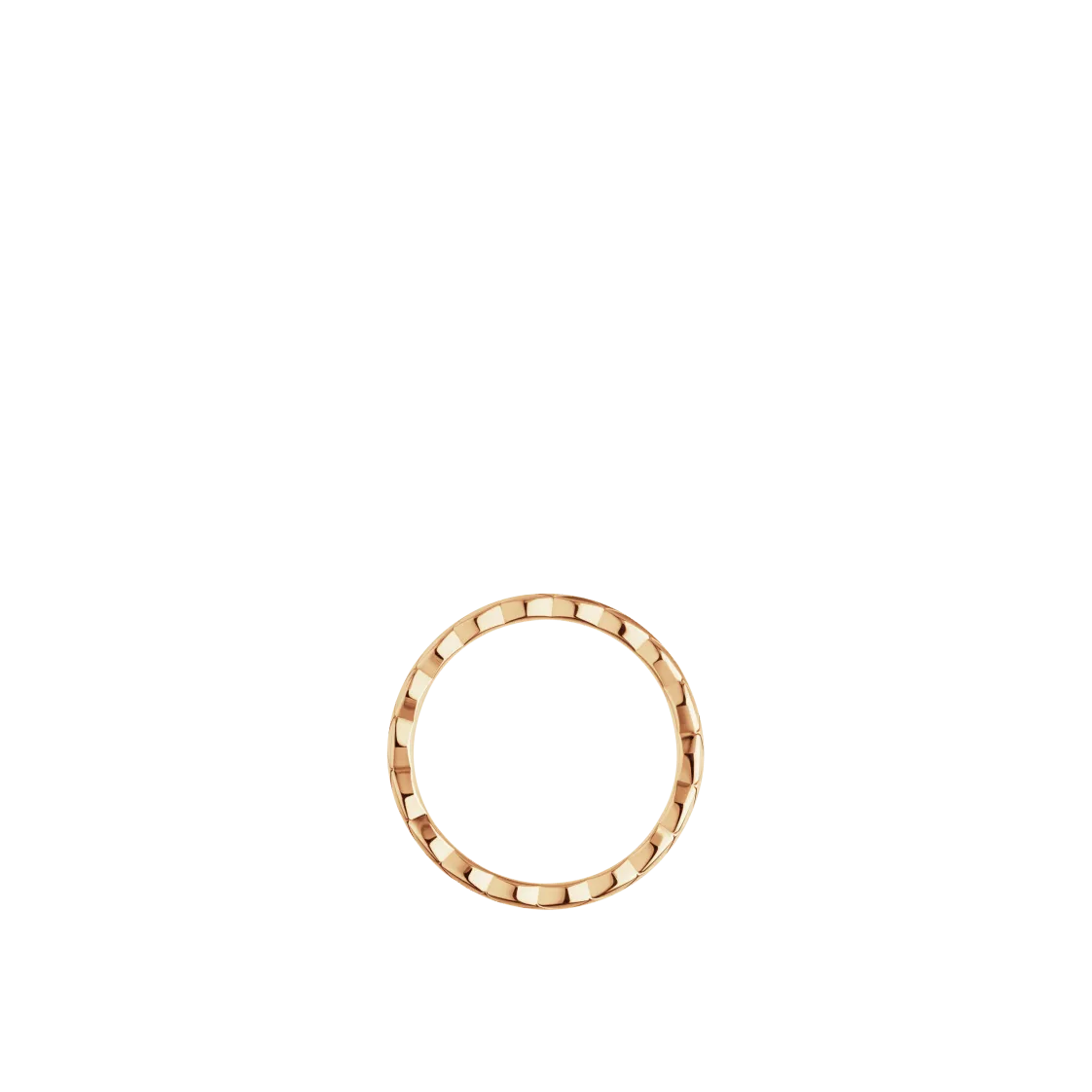 COCO CRUSH RING Quilted motif, mini version, 18K BEIGE GOLD