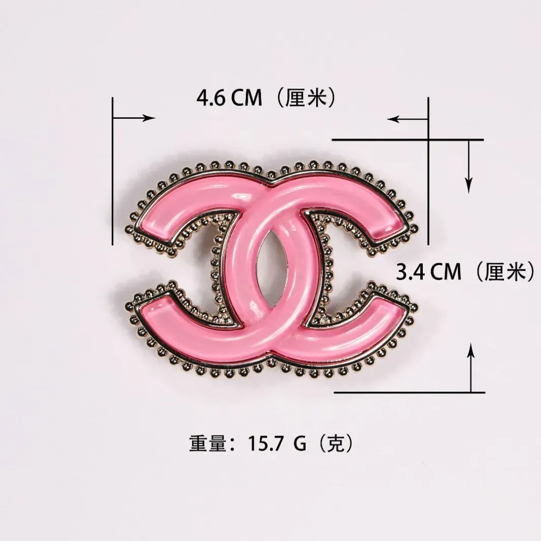 High quality 24P Pink CC brooch