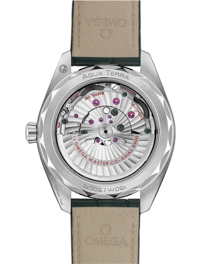 SEAMASTERAQUA TERRA 150M41 MM, STEEL ON LEATHER STRAP