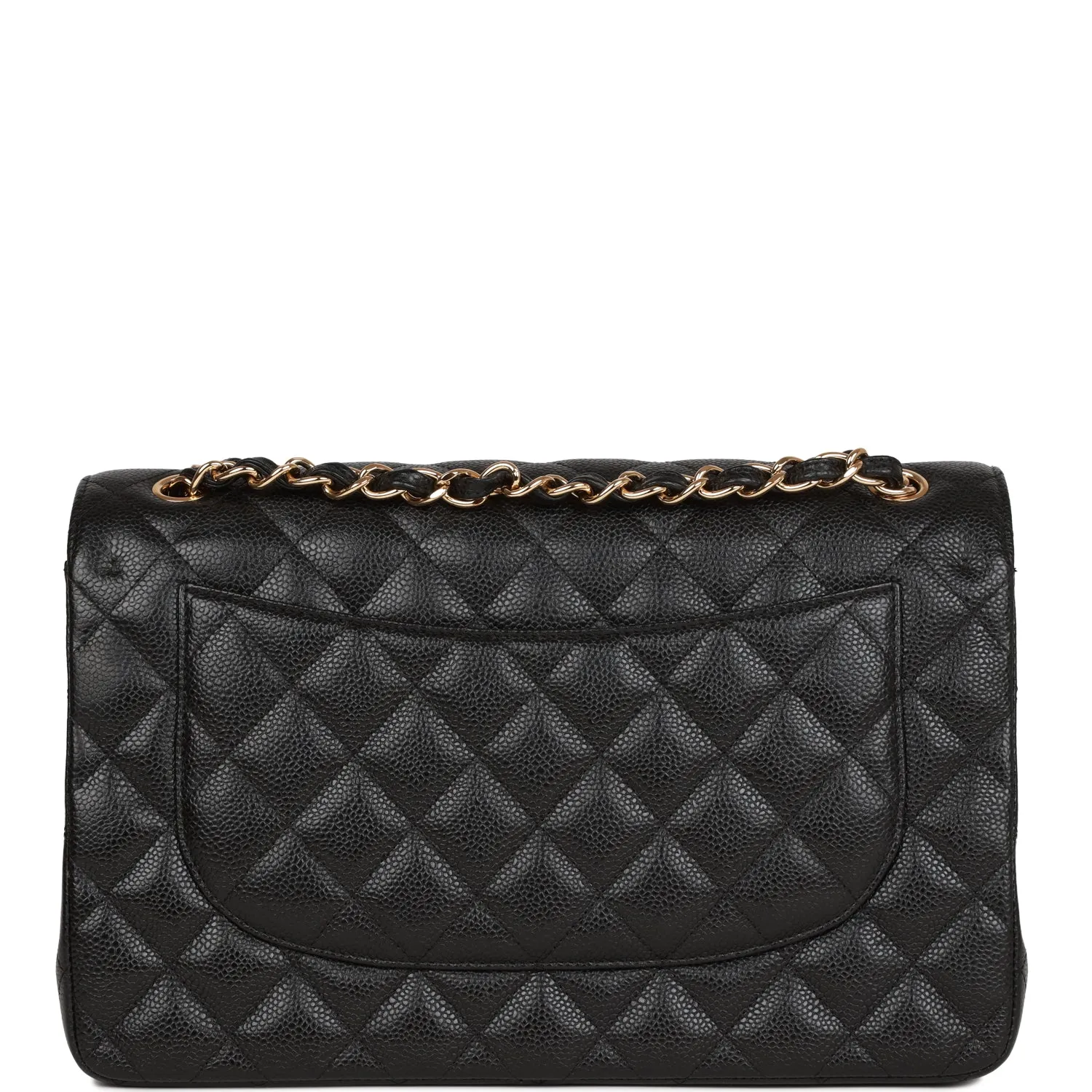 Jumbo Classic Double Flap Bag Black Caviar Gold Hardware