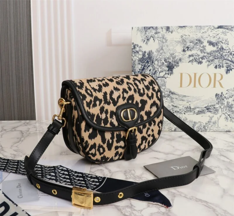 Dior Leopard Medium Bobby Bag 22Cm