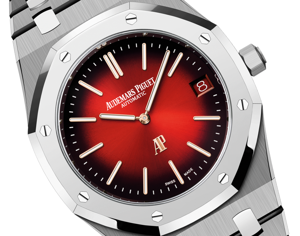 ROYAL OAK “JUMBO” EXTRA-THIN Smoked Burgundy Dial 39mm