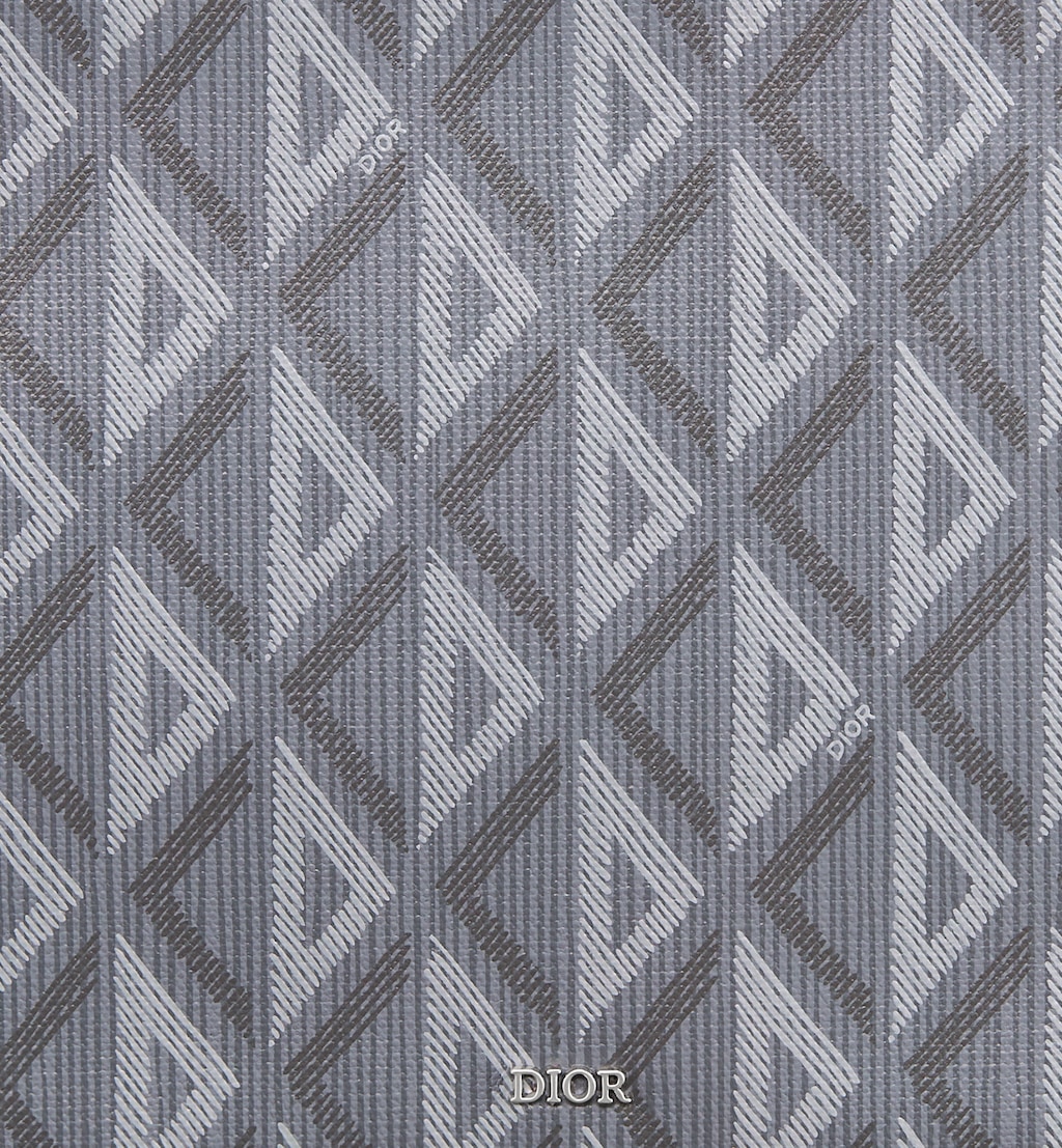 A5 Pouch Gray Diamond Canvas