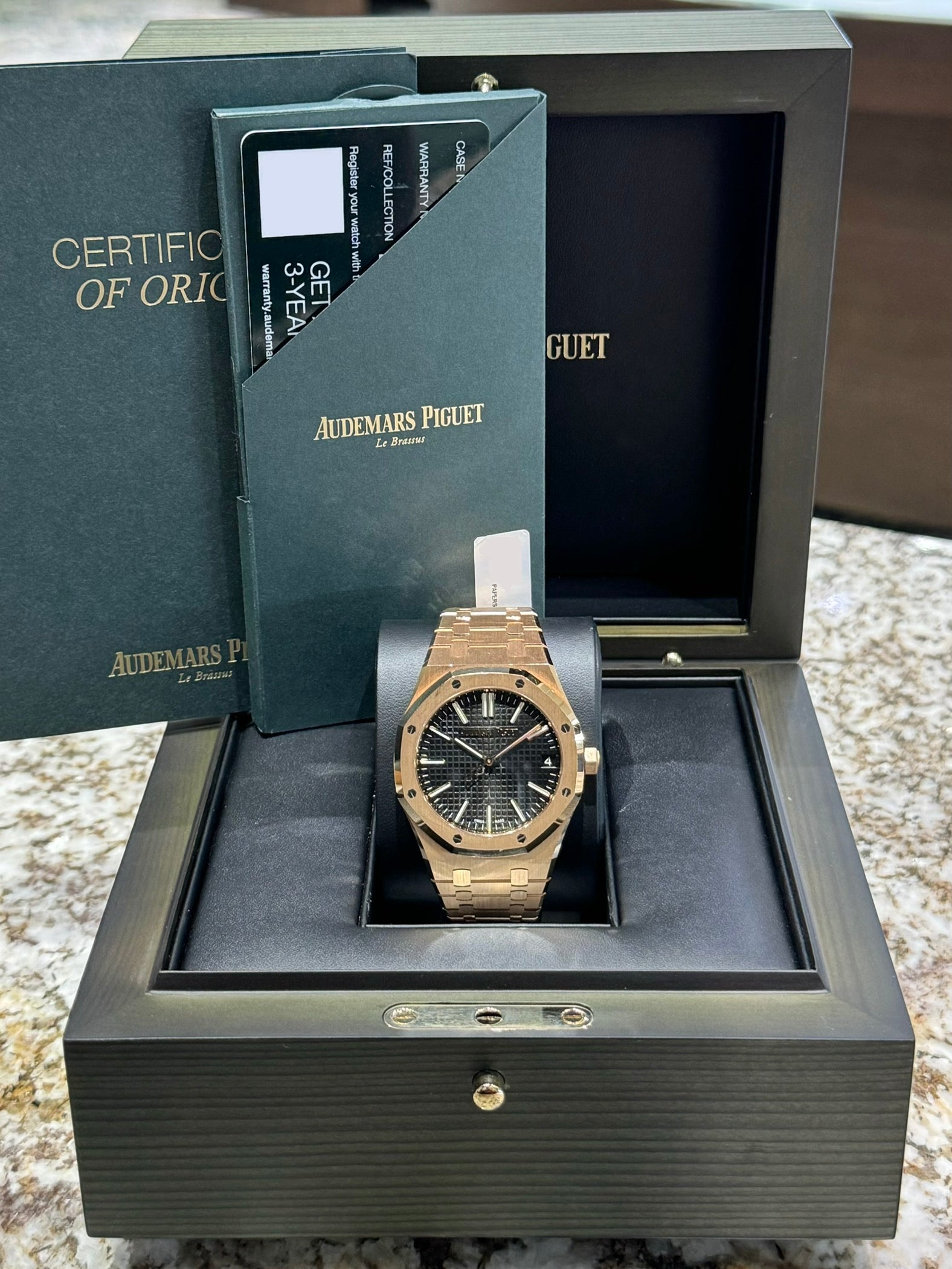 ROYAL OAK Pink Gold Black Dial 41mm