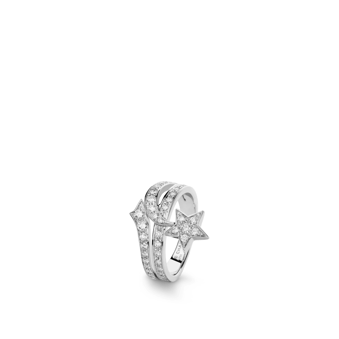ÉTOILE FILANTE RING 18K white gold, diamonds