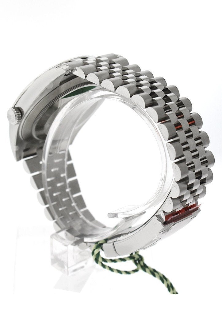 Rolex Datejust 41 White Roman Dial White Gold Fluted Bezel Jubilee Mens Watch 126334