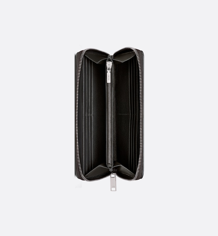 Zipped Long Wallet Black Oblique Galaxy Leather