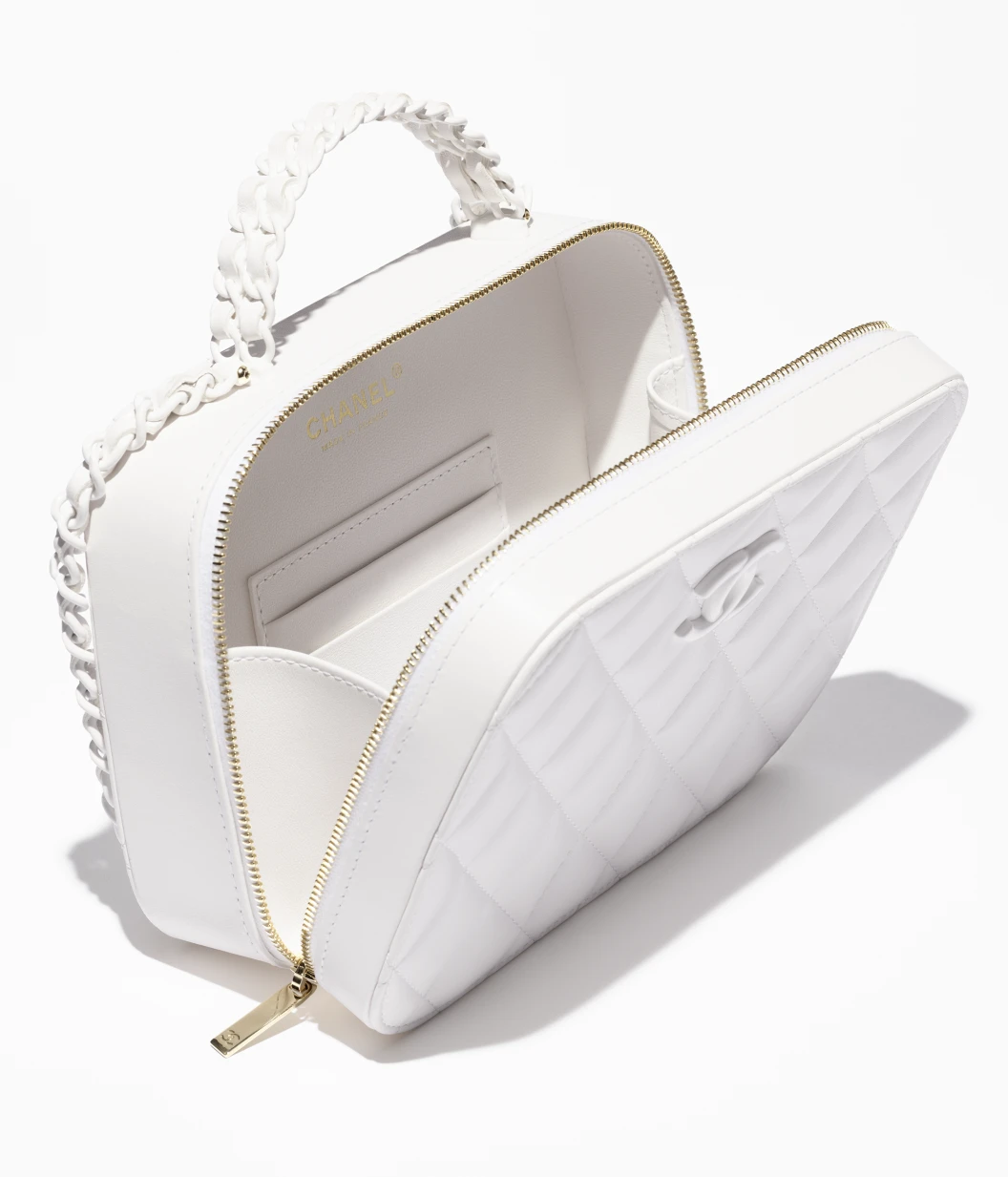 Vanity Case Lambskin & Lacquered Metal White