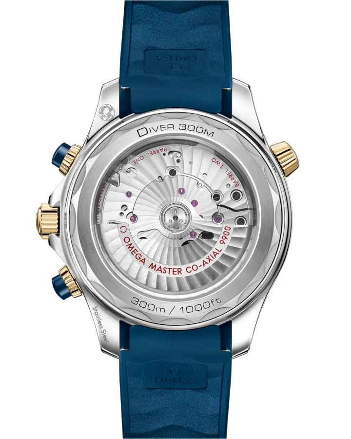 SEAMASTERDIVER 300M44 MM STEEL ? YELLOW GOLD ON RUBBER STRAP