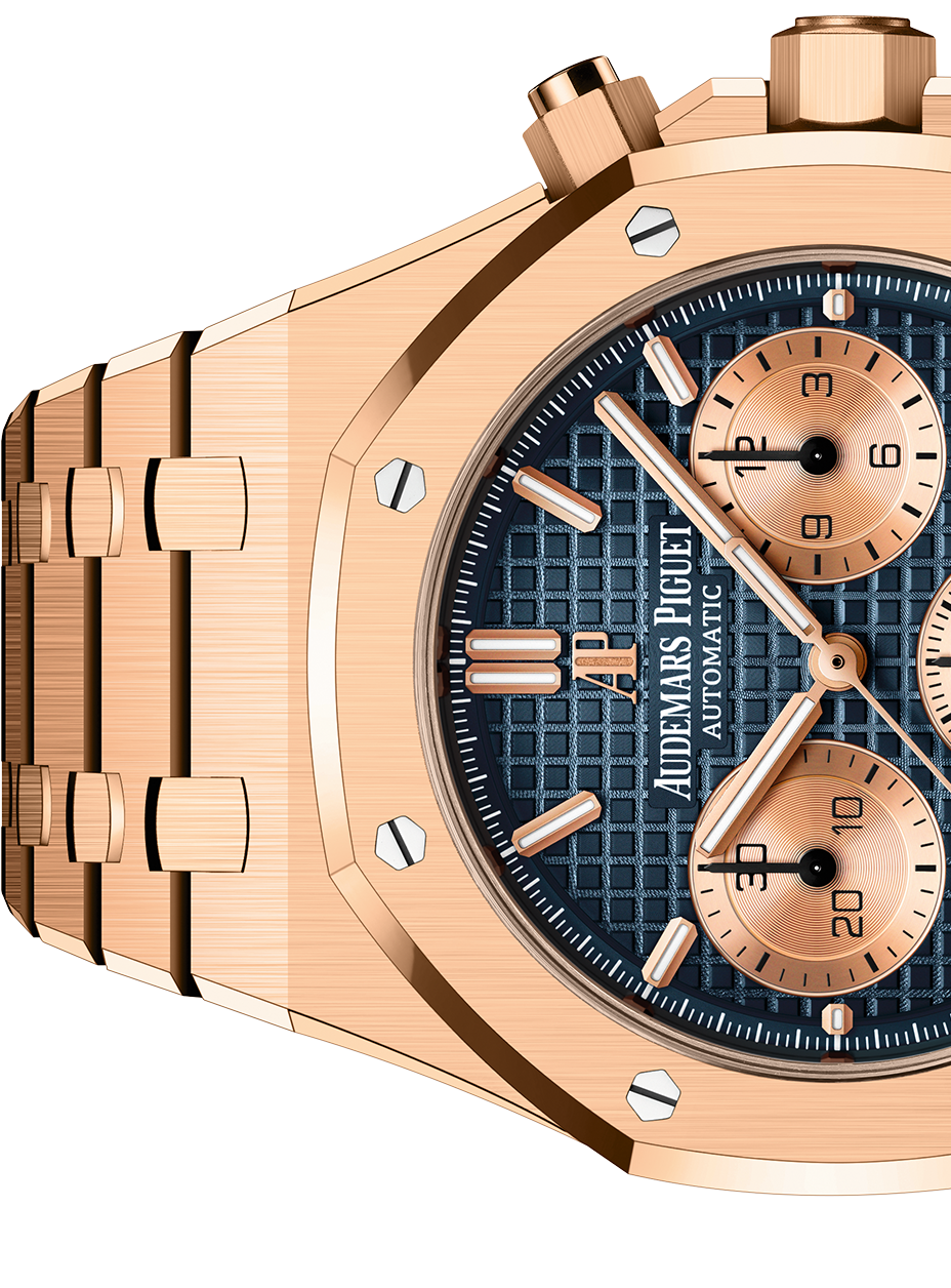 ROYAL OAK Pink Gold Blue Dial CHRONOGRAPH 41mm