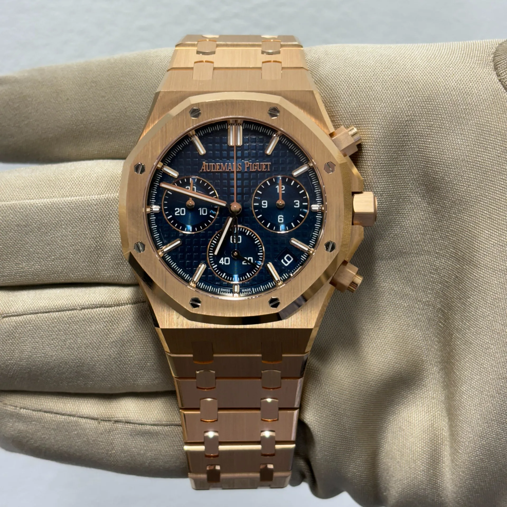 ROYAL OAK Pink Gold “Bleu nuit nuage 50” Dial CHRONOGRAPH 41mm