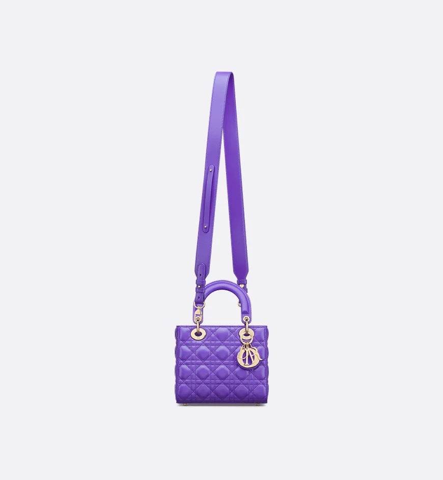 Small Lady Dior My ABCDior Bag-Purple Cannage Lambskin