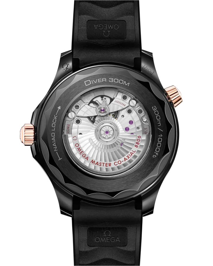 SEAMASTERDIVER 300M43.5 MM BLACK CERAMIC ON RUBBER STRAP