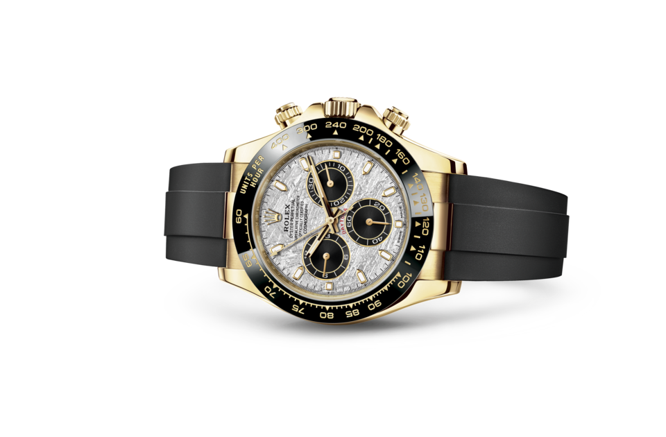 Rolex Cosmograph Daytona Meteorite Dial Yellow Gold Oysterflex Watch 116518LN
