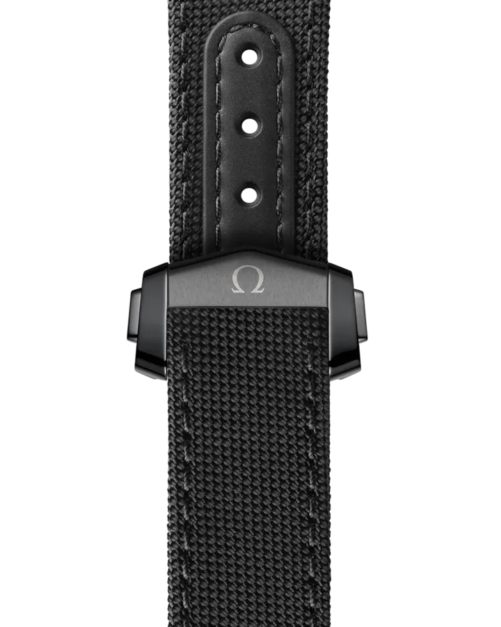 OMEGA SPEEDMASTER DARK SIDE OF THE MOON 44.25 MM, BLACK CERAMIC ON COATED NYLON FABRIC STRAP WITH FOLDOVER CLASP