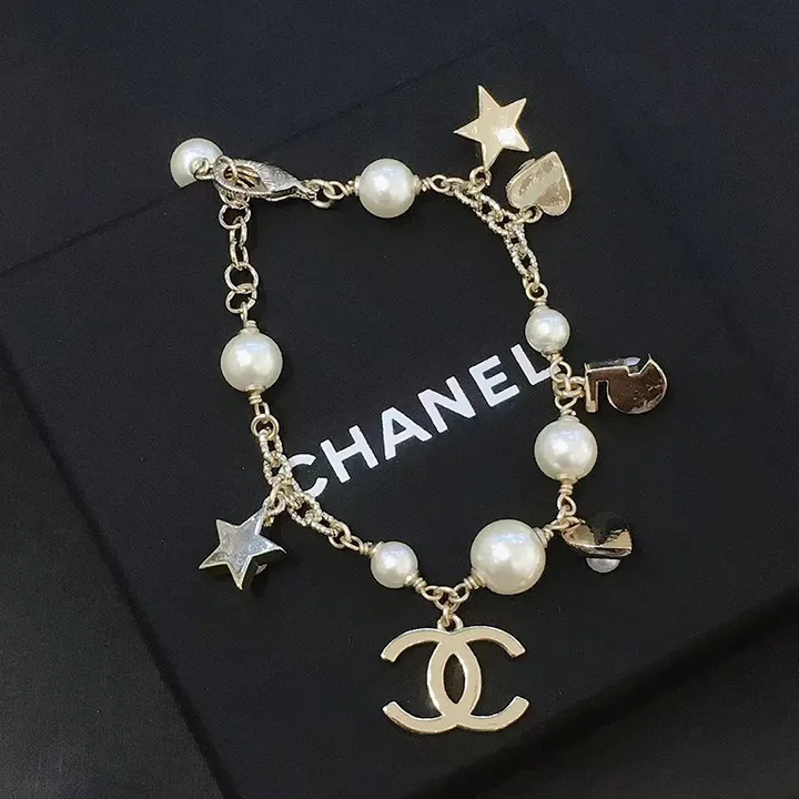Pentagram Double C Pearl Bracelet